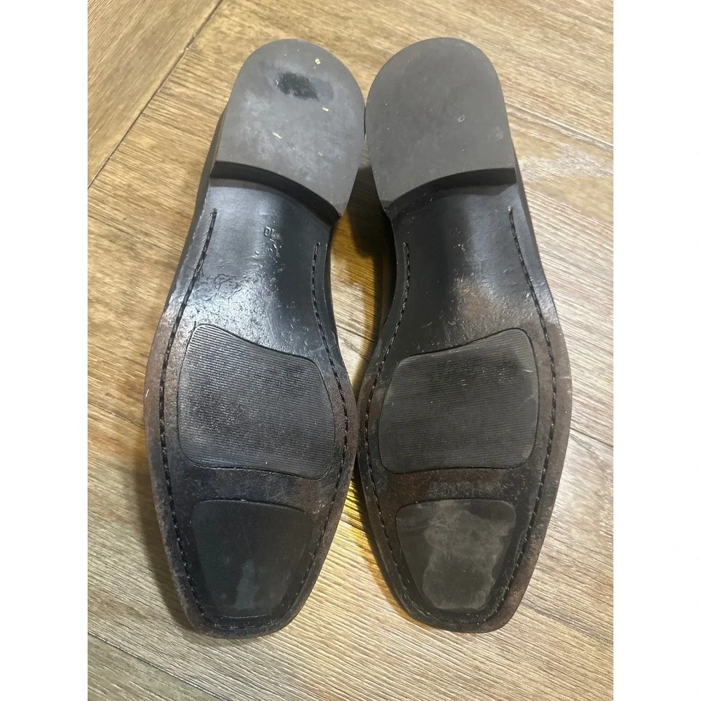 Calibrate Black Leather Slip On Loafers Dress Shoes Business Casual Mens Size 10